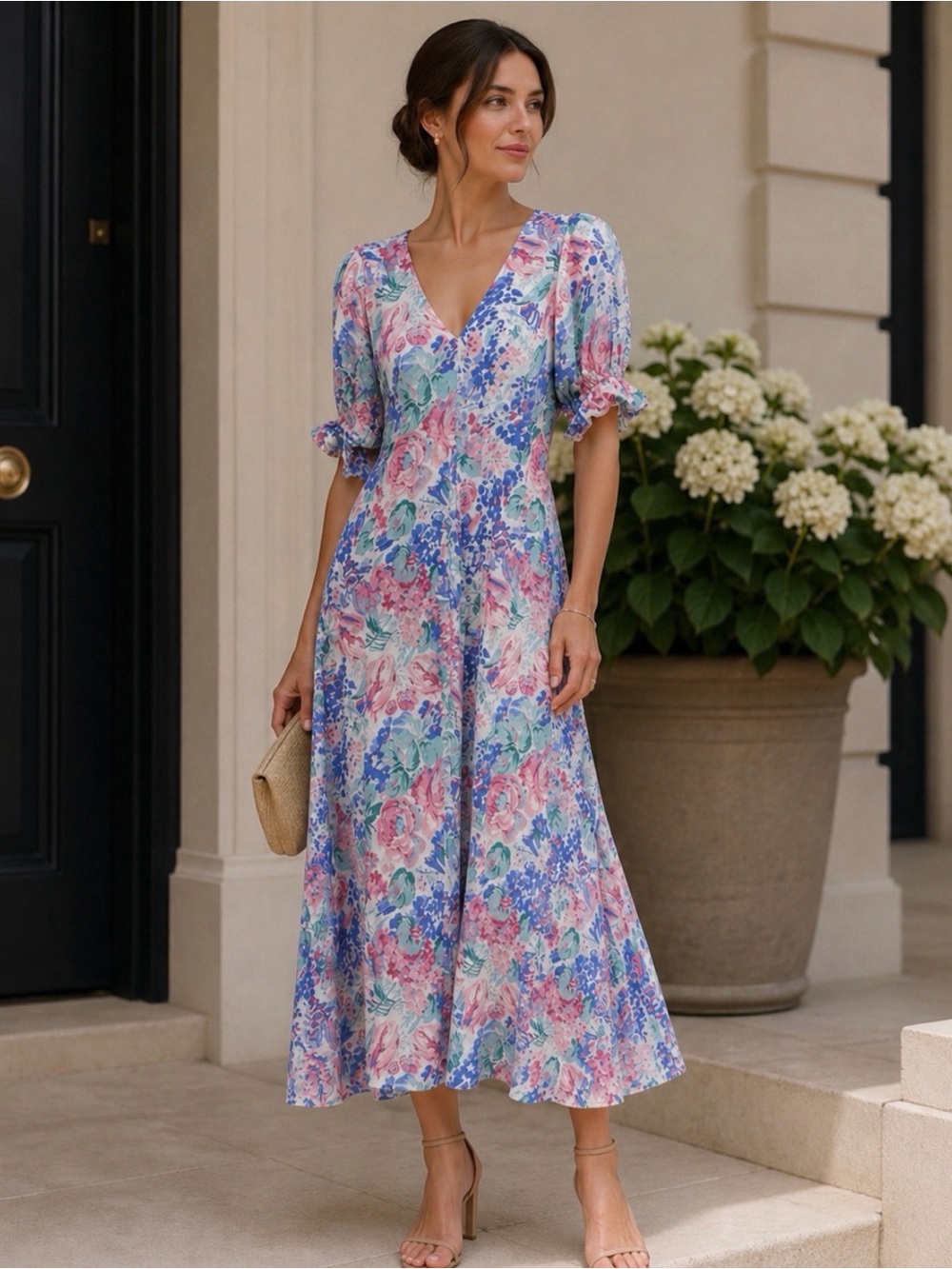 Faithfull The Brand Maggie Midi Dress Ondine Floral 6 Garden Wedding Guest